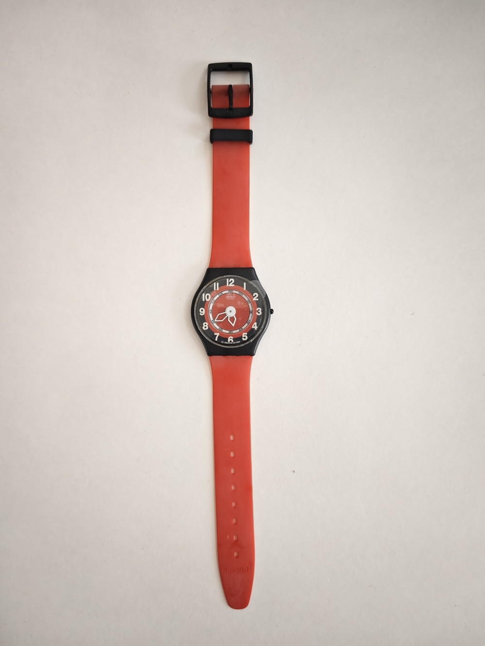 Vintage Swatch Skin Watch-Rosso Corsa SFB102